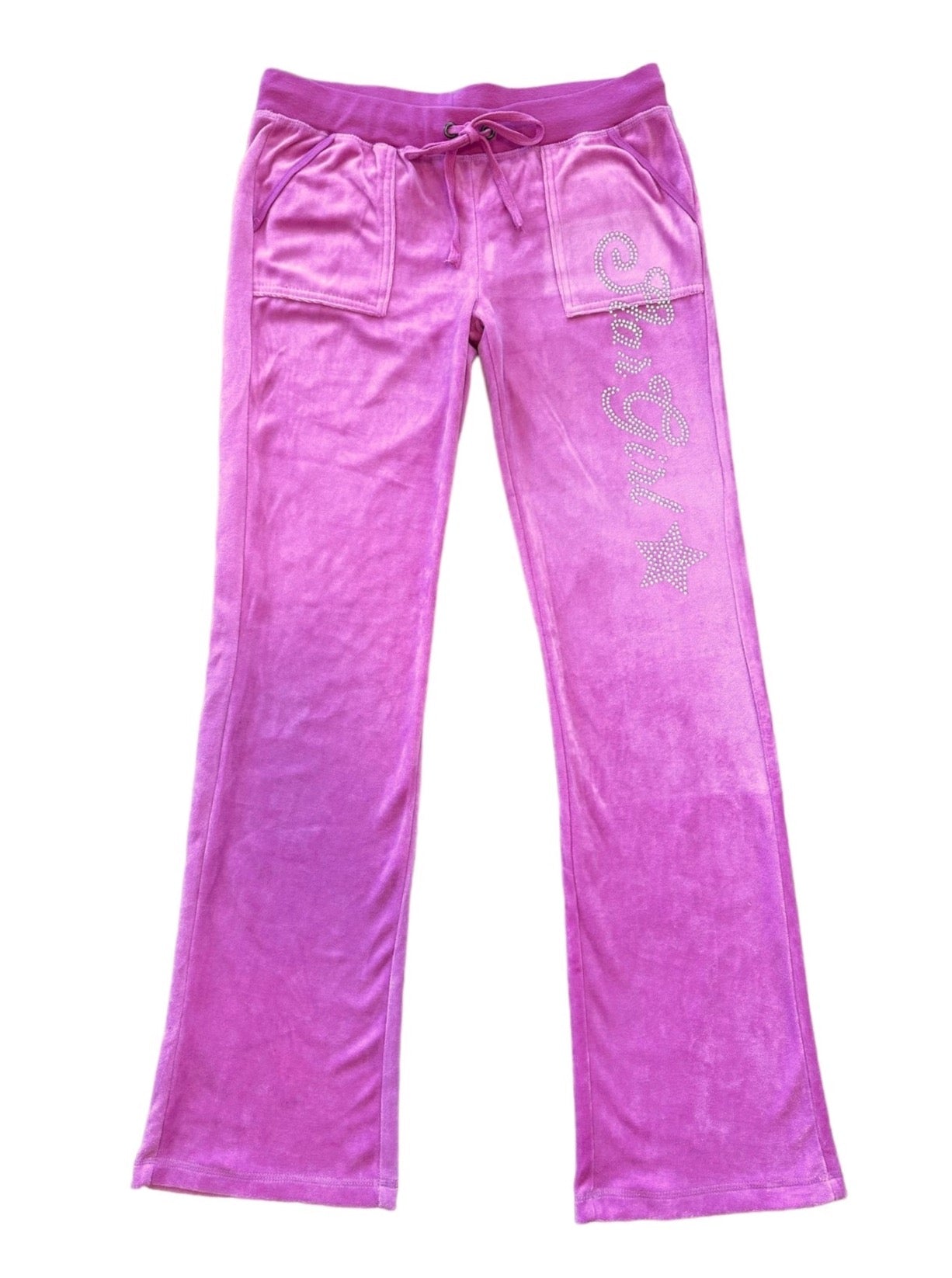 Pink "Stargirl" Velour Rhinestone Tracksuit (Runs Small, Size Up)