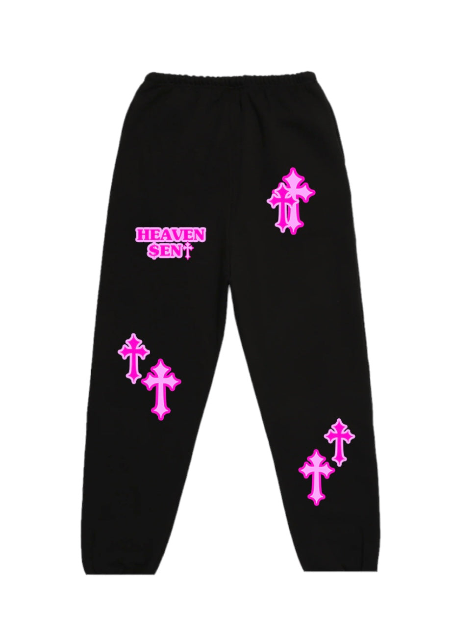 "Heaven Sent" Black Sweatpants