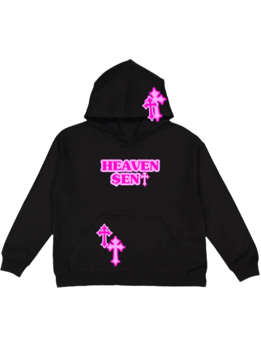 "Heaven Sent" Black Hoodie