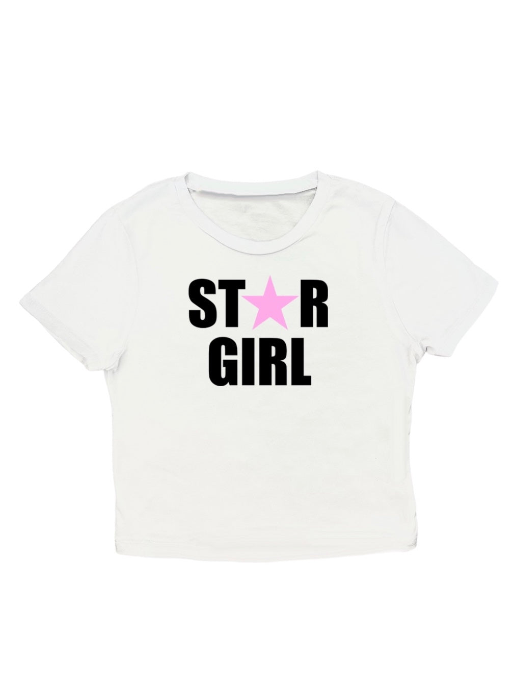 Star Girl Crop Top in White