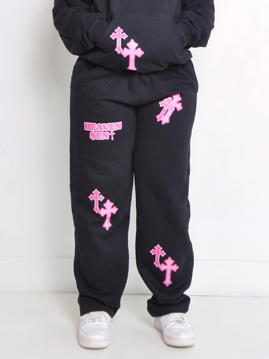 "Heaven Sent" Black Sweatpants