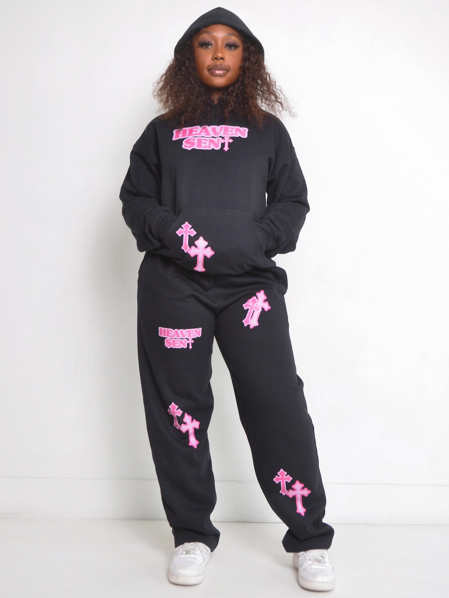 "Heaven Sent" Black Sweatpants