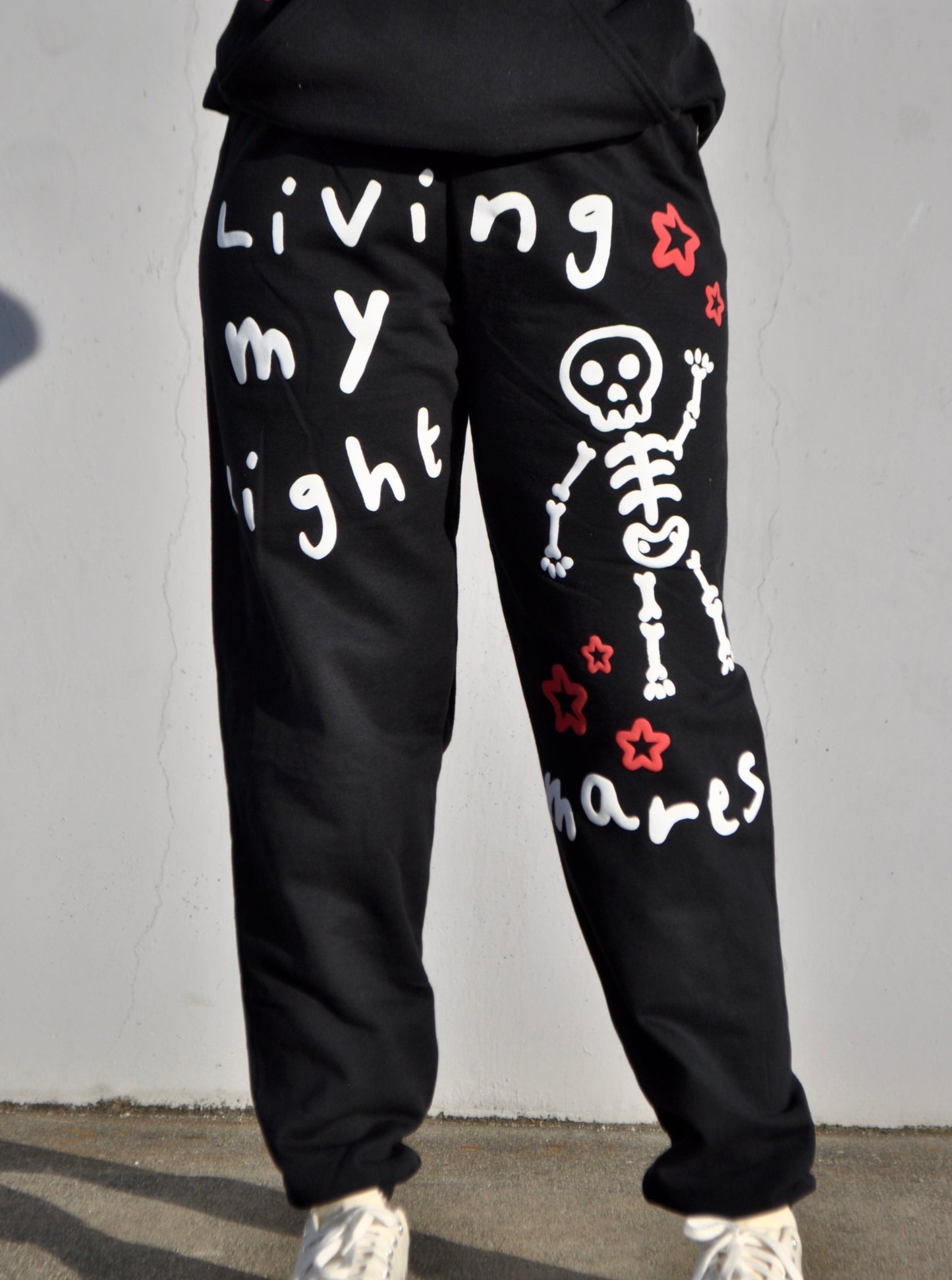 “Nightmares” Sweatpants with Puffy Vinyl