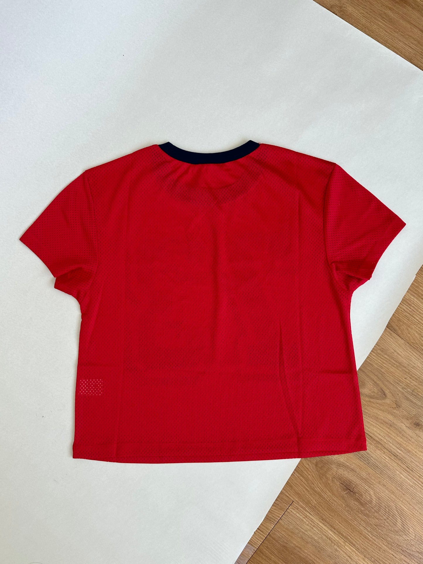 Red & Navy Jersey Top