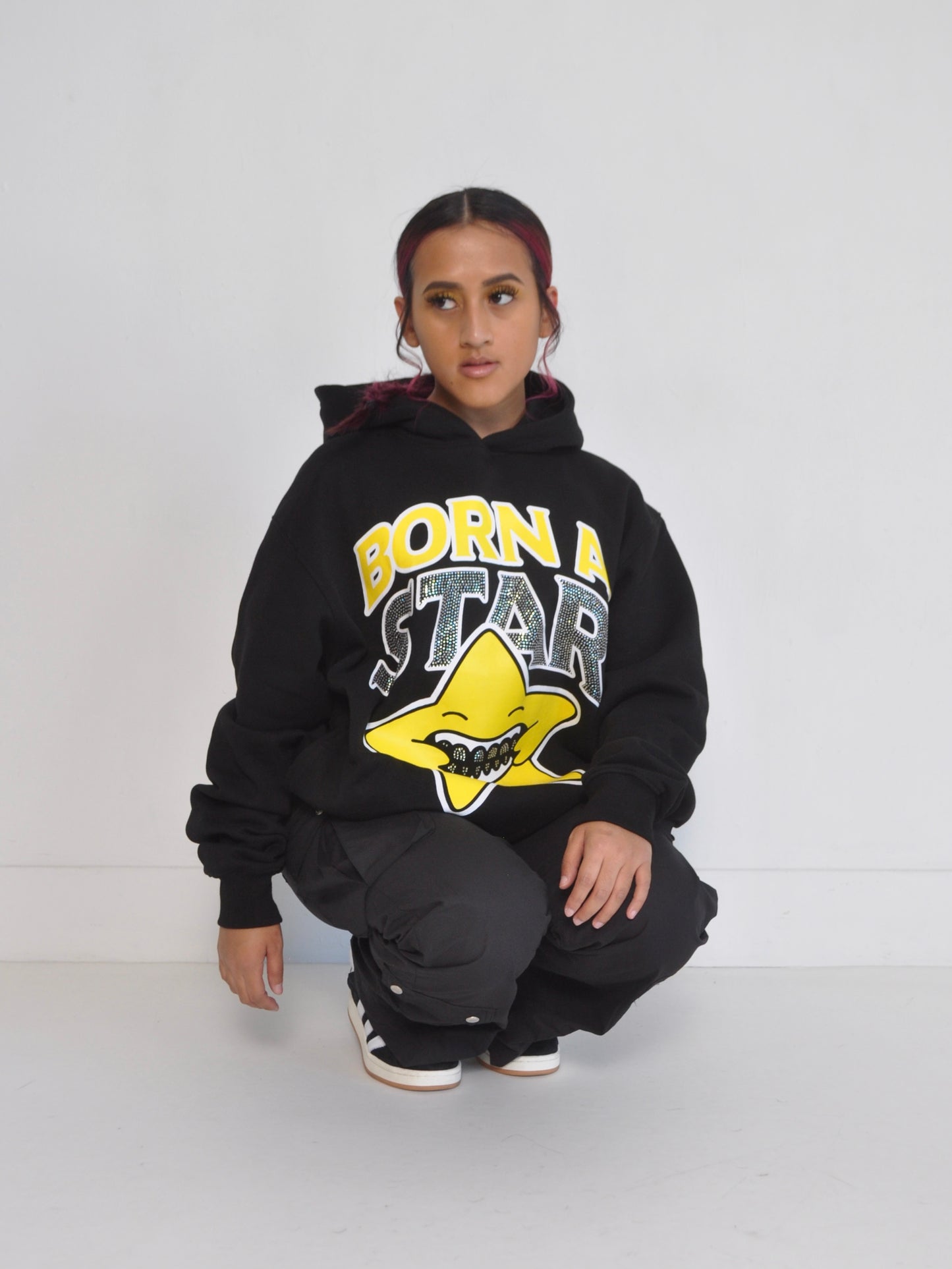 “Born a Star” Rhinestone Hoodie