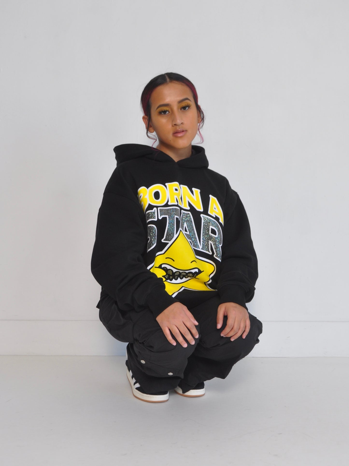 “Born a Star” Rhinestone Hoodie