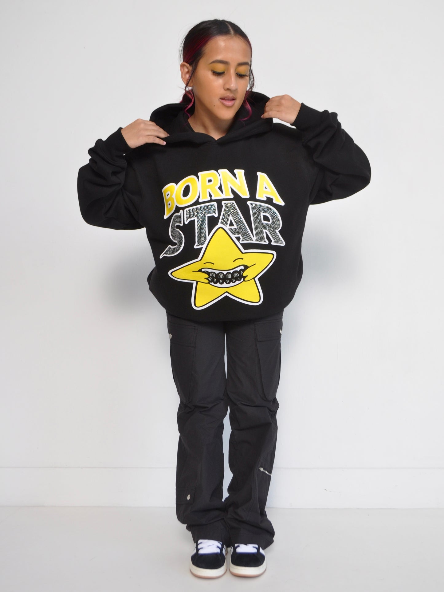 “Born a Star” Rhinestone Hoodie