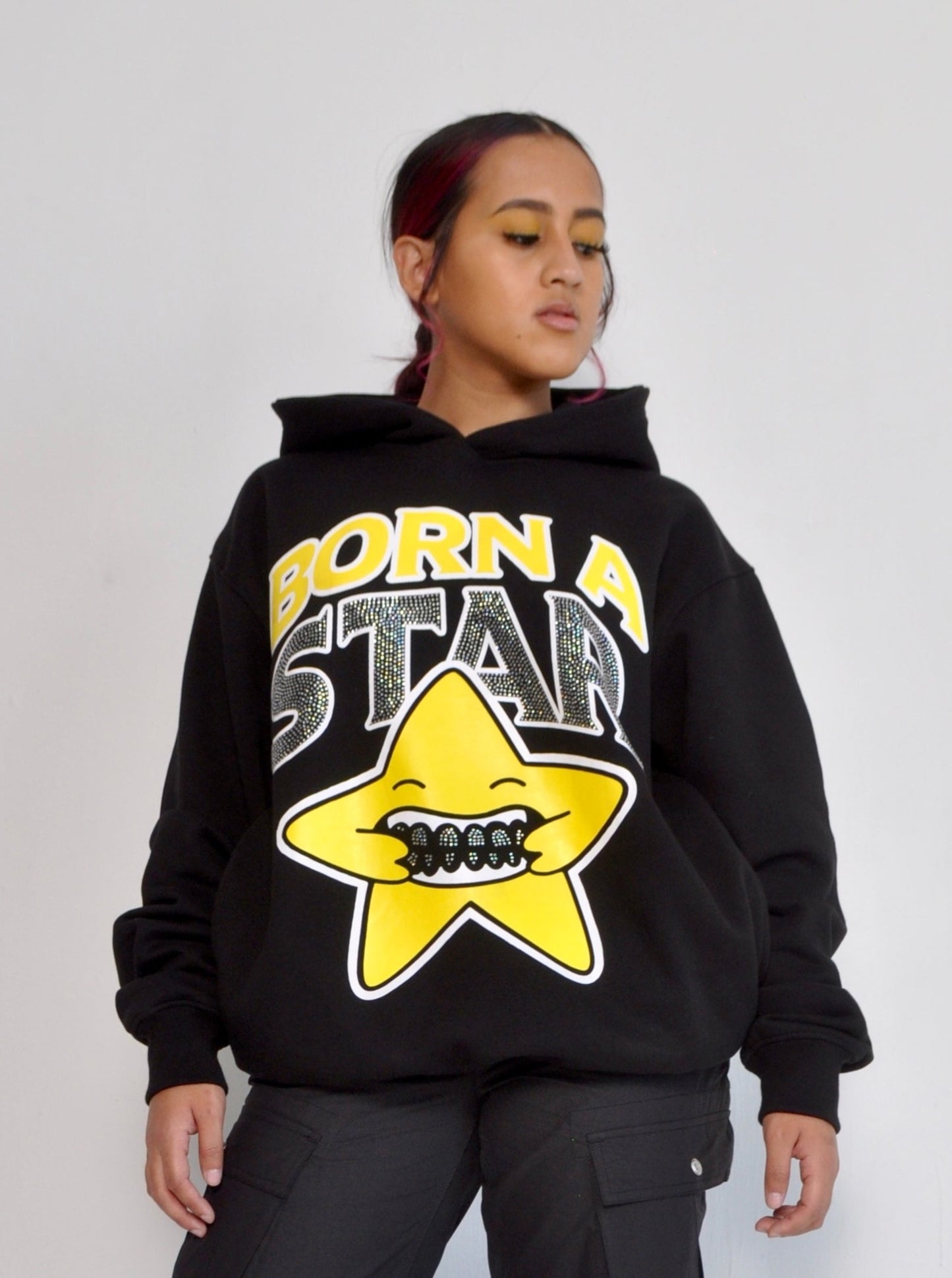 “Born a Star” Rhinestone Hoodie