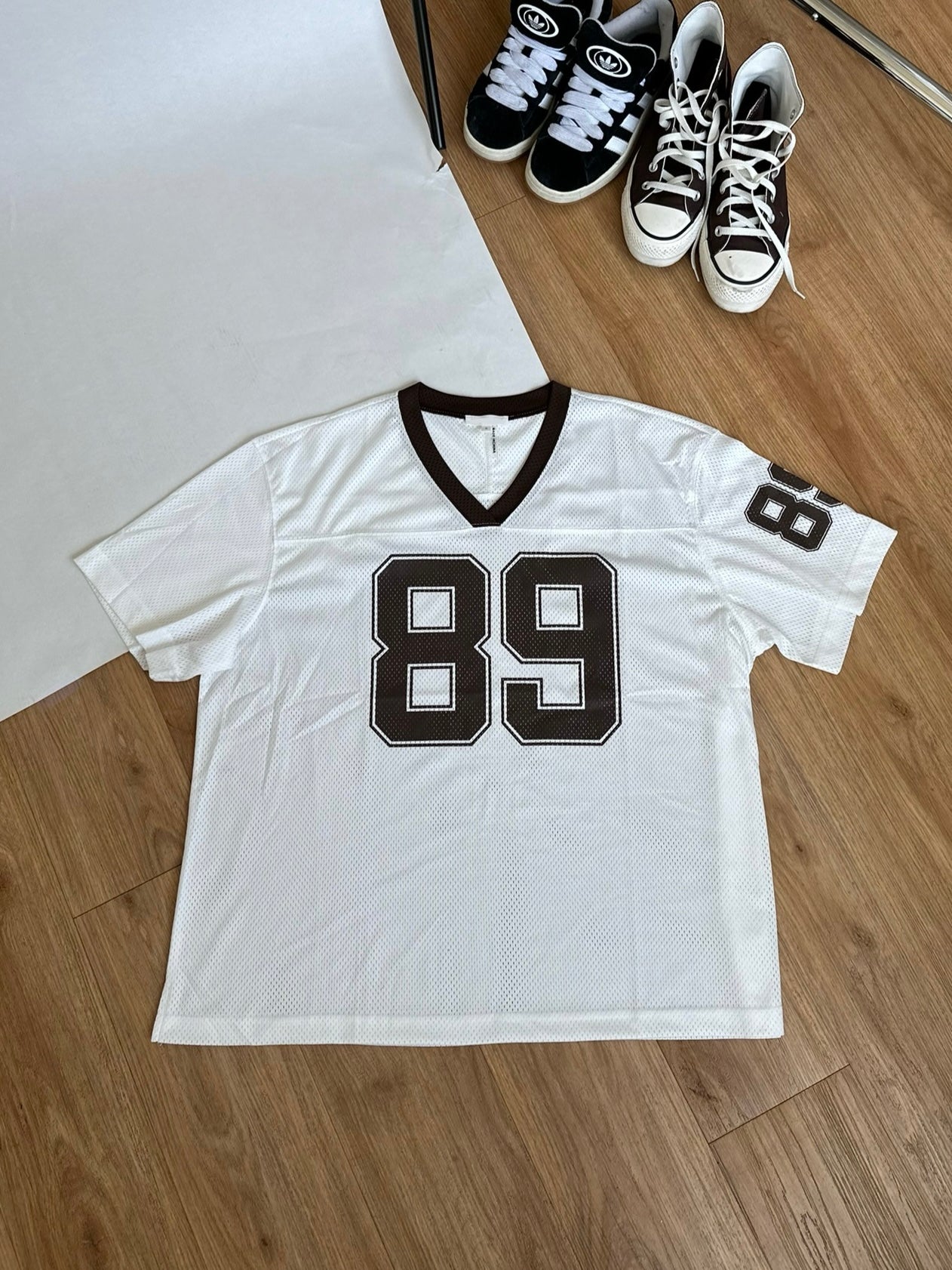 Brown & White Oversized Jersey