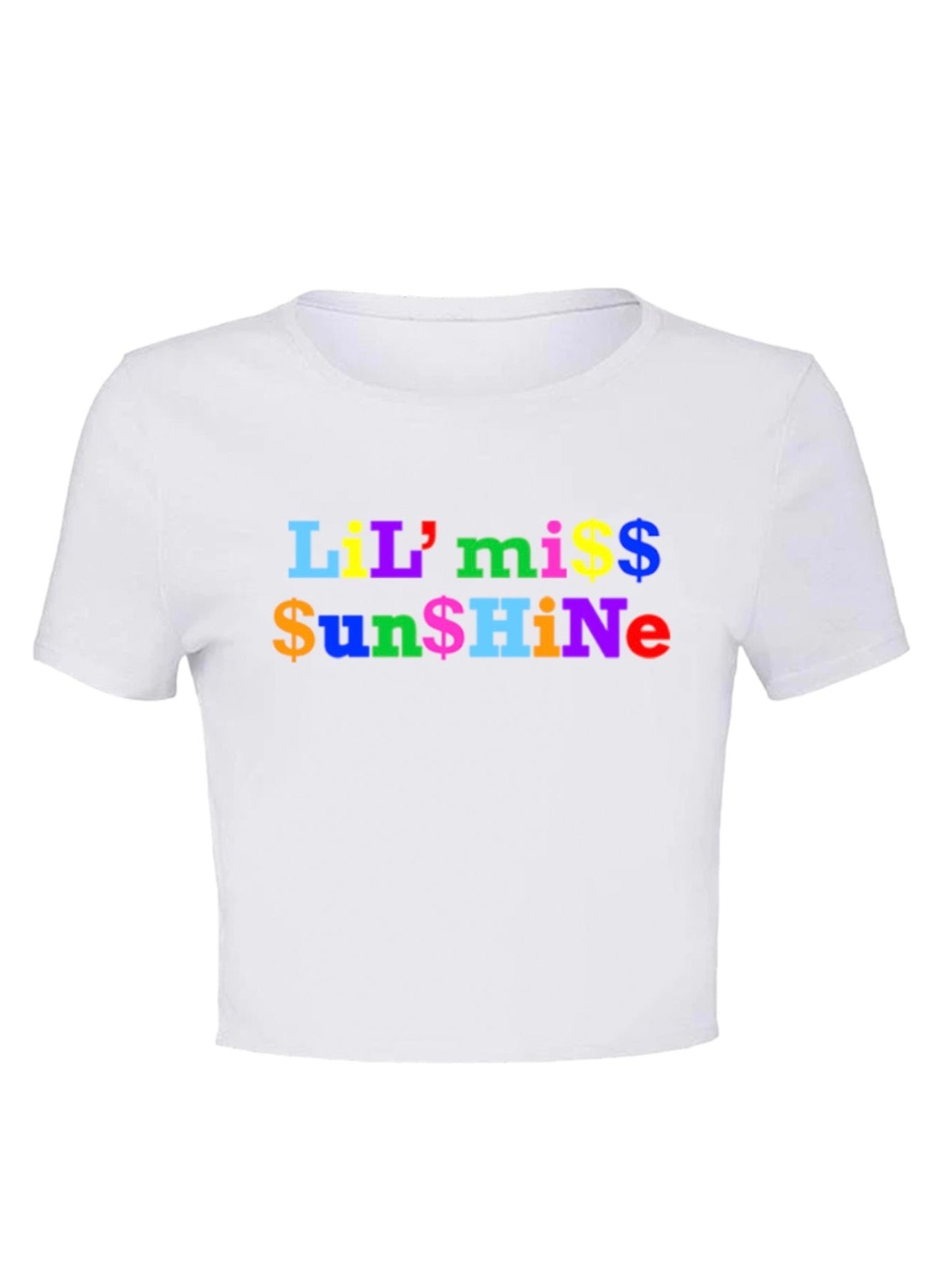 "Lil Miss $un$hine" Multicolor Crop Top