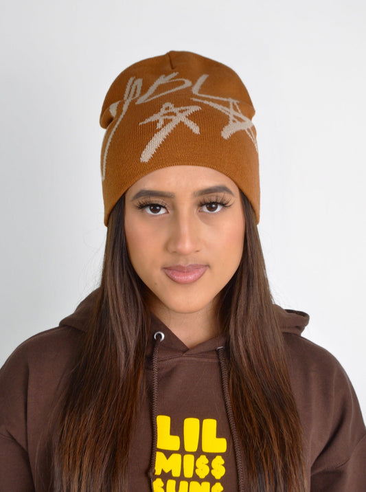 Brown YBL Star Beanie