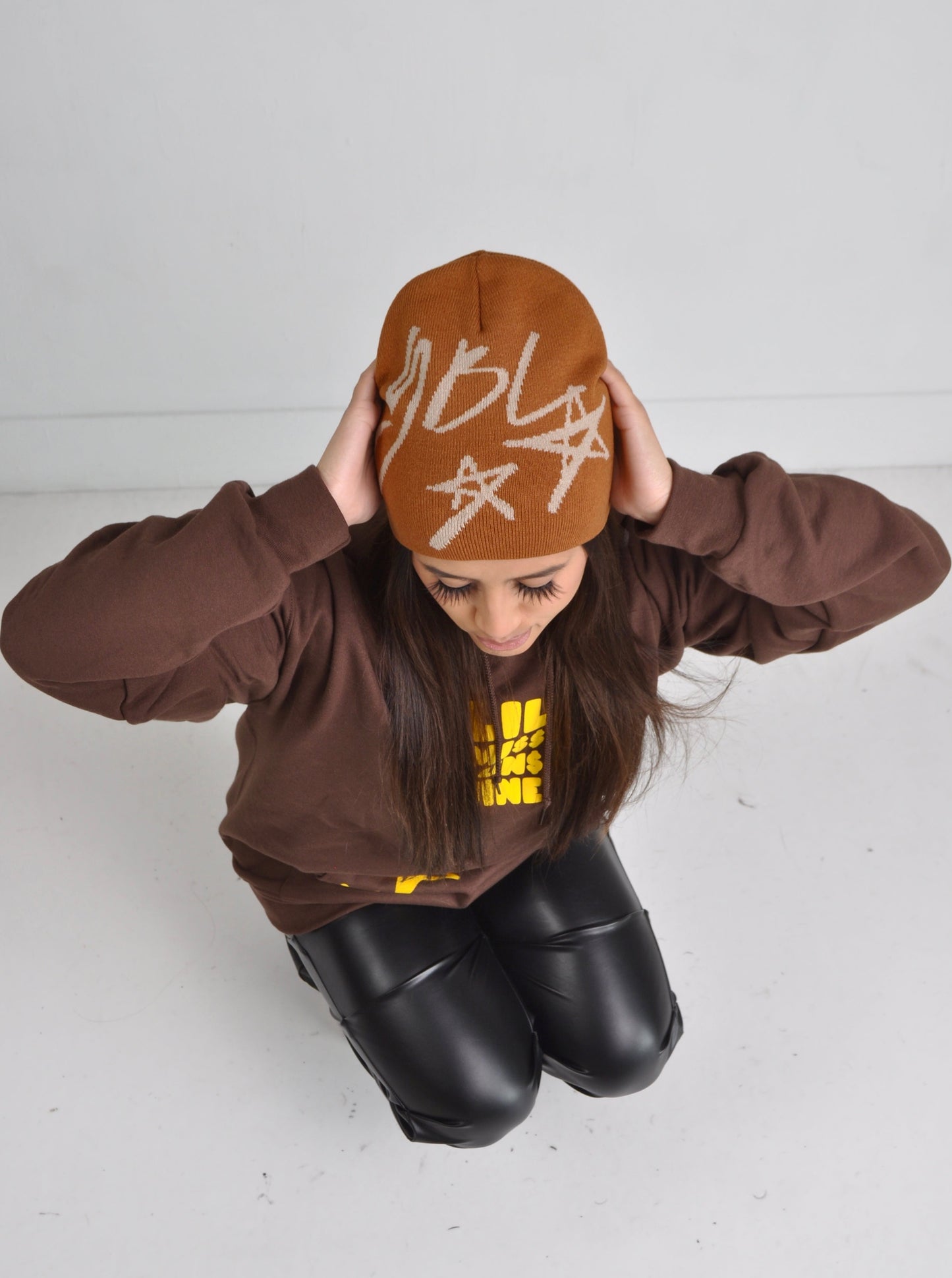 Brown YBL Star Beanie